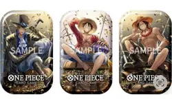 One Piece Card Game Tin Pack Volume 2 Set of 3 Brand New Sealed Luffy Ace Sabo - Image 1