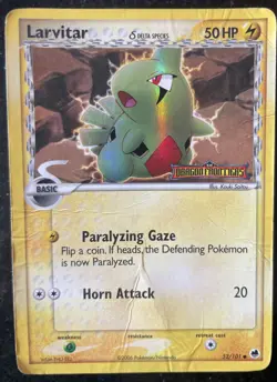 Larvitar (Delta Species) 52/101 Dragon Frontiers REverse Holo Pokemon Card - Image 1