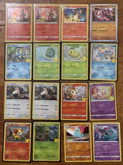 Lot 16 HOLO Reverse Holo Pokemon Cards One tgc Charmander Mew Bulbasor Snorlax - Image 1