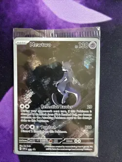 MEWTWO SVP 052 Scarlet Violet 151 Promo Illustration Rare Pokemon Card SEALED - Image 1