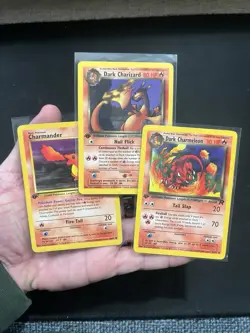 Full Set 1st Edition Charizard Charmeleon Charmander Pokemon Card Collection - Image 1