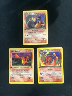 Full Set 1st Edition Charizard Charmeleon Charmander Pokemon Card Collection - Image 2