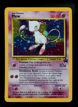 #2 Mew 9 Black Star Promo 2000 Holo Rare SWIRL WOTC Pokemon Card TCG - Image 1