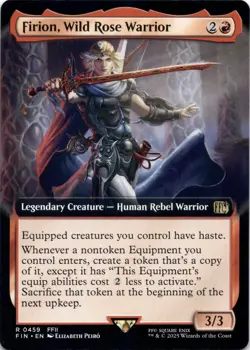 Firion, Wild Rose Warrior EXTENDED ART Final Fantasy Magic MTG NM - Image 1