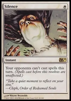 Silence [Magic Core Set 2011] - Lightly Played English MTG - Image 1