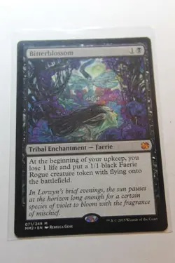 MTG Bitterblossom x1- -Modern Masters 2015-Lightly Played - Image 1