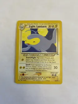 Pokemon TCG - Light Lanturn Neo Destiny Rare 23/105 Vintage Card NM - Image 1