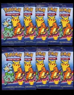 LOT (10) - Pokemon 25th Anniversary McDonald's 2021 Promo Booster Sealed Pack - Image 1