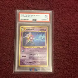 Pokemon PSA 9 Japanese Starmie 121 Holo Rare Neo 3 Neo Revelation Mint - Image 1
