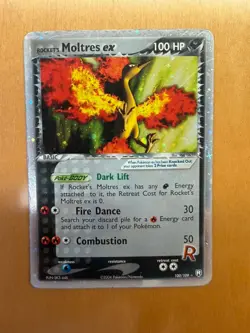 Rocket’s Moltres ex 100/109 EX Team Rocket Returns Holo 2004 Pokemon Card - Image 1