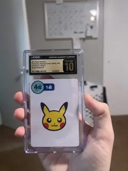 Pokemon TCG 2025 Pikachu Playing Card, 4th Place, CGC 10 Pristine - Image 1