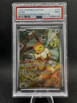 Pokemon Eevee TCG Prismatic Evolutions Promo Card 173 PSA 9 - Image 1