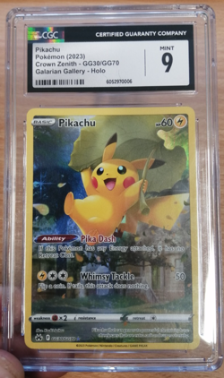 Pokemon Pikachu Holo Galarian Gallery GG30/GG70 Crown Zenith CGC Grade 9 - Image 1