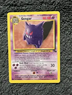 1999 Pokemon Gengar Fossil 20/62 Non-Holo Rare Unlimited - Image 2
