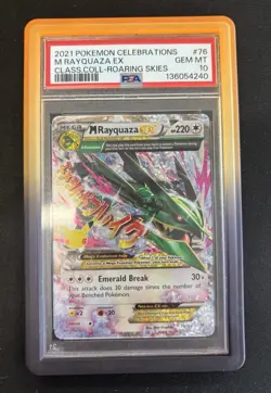 Pokemon M Rayquaza EX 76/108 Celebrations Holo PSA 10 - Image 1