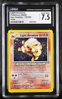 Light Arcanine 2002 Pokemon Neo Destiny Amazing Swirl CGC 7.5 #12 - Image 1
