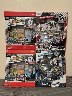 Pokemon Black Bolt and White Flare Binder + Poster Collection Sam's Club Bundles - Image 1
