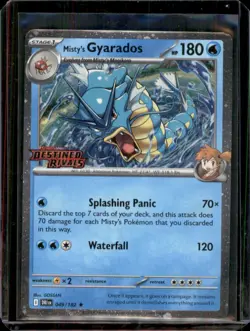 Pokemon Misty's Gyarados 049/182 Destined Rivals Prerelease Stamped Promo - Image 1