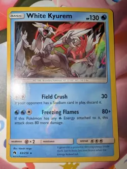 POKEMON TCG WHITE KYUREM HOLOGRAPHIC NM/MINT LOST THUNDER (SEE PHOTOS) - Image 1