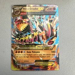 Pokemon Primal Groudon EX Ultra Rare Full Art 240 HP Holo 86/160 XY Primal Clash - Image 1