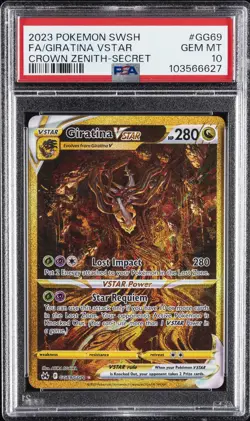2023 POKEMON SWORD & SHIELD CROWN ZENITH SECRET FULL ART/GIRATINA VSTAR PSA 10 - Image 1