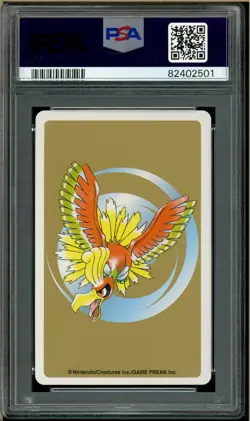 Pokemon - Chikorita Ace of Clubs, Gold Ho-oh Back Poker Deck #152 PSA 9 - Image 2