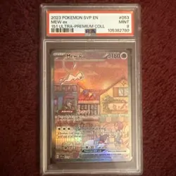 2023 POKEMON SVP EN-SV BLACK STAR PROMO 151 ULTRA-PREMIUM COLL #053 MEW EX PSA 9 - Image 3