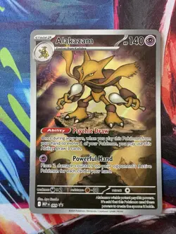 Pokemon TCG Alakazam 009 Mega Evolutions Black Star Promo NM - Image 1