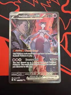 Pokemon TCG Team Rockets Mewtwo EX Special Illustration Destined Rivals - Image 1