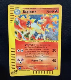 Pokemon Card- Rapidash-Expedition-Holo-26/165-Rare-ENG - Image 1