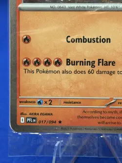 Reshiram 017/094 Phantasmal Flames Stamped Promo Sealed Pokemon Card NM - Image 3