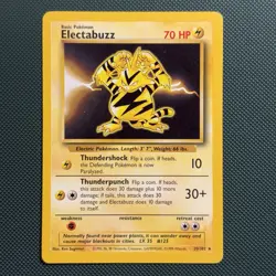 Pokemon Vintage Electabuzz 020/102 Base Set 1999 WotC Non-Holo Rare NM - Image 1