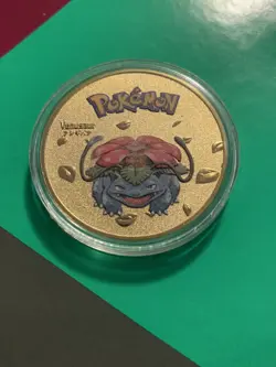NEW Pokemon Venusaur Premium High Quality collectible Metal Gold Coin M/NM - Image 1