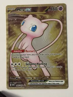 Pokemon TCG Mew EX Metal Gold NM 205/165 Scarlet & Violet 151 Promo Card - Image 1