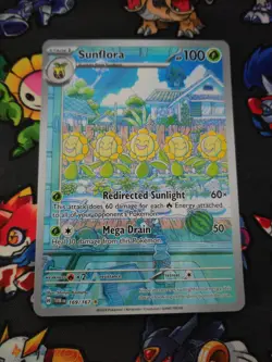 Pokemon TCG - Twilight Masquerade - Sunflora 169/167 Illustration Rare NM Fresh - Image 2