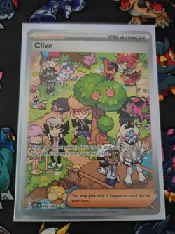 Pokemon TCG - Paldean Fates - Clive SIR 236/091 Full Art Holo Rare NM Fresh - Image 1