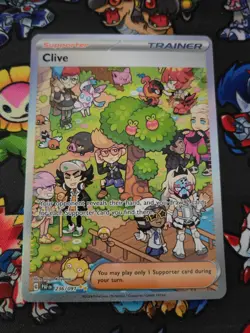 Pokemon TCG - Paldean Fates - Clive SIR 236/091 Full Art Holo Rare NM Fresh - Image 2