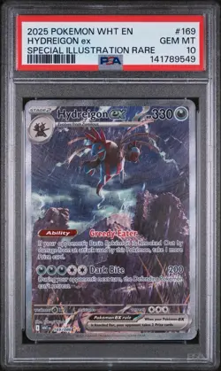 Hydreigon ex #169 Special Illustration Rare PSA 10 GEM MINT Pokemon 2025 - Image 1