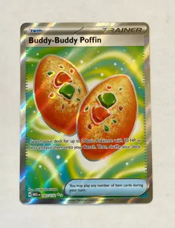 Pokemon Buddy-Buddy Poffin 167/132 Mega Evolution Ultra Rare Full Art NM 2025 - Image 1