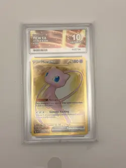 PERFECT SUBGRADES mew ex 205/165 ACE 10 (not Psa) gem mint 205 pokemon 151 - Image 1