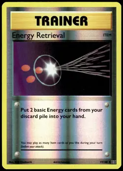 Energy Retrieval 77/108 Uncommon Evolutions Pokemon Reverse Holo NM - Image 1