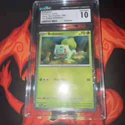 CGC 10 GEM MINT Pokemon Bulbasaur 046 Cosmos Holo Black Star Promo - Image 1