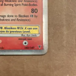 Pokemon Blaziken FB LV.X 142/147 Supreme Victors Holo Rare LV.X 110HP 2009 - Image 4