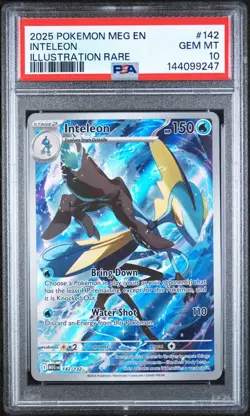 PSA 10 INTELEON #142 ILLUSTRATION RARE 2025 POKEMON MEG EN MEGA EVOLUTIONS - Image 1