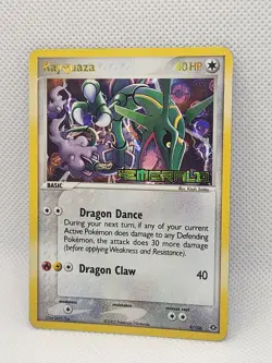 Pokemon Rayquaza STAMPED Reverse Holo 9/106 2005 EX Emerald LP - Image 1