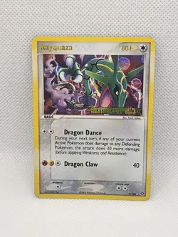 Pokemon Rayquaza STAMPED Reverse Holo 9/106 2005 EX Emerald LP - Image 3