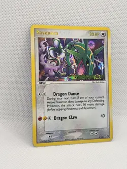 Pokemon Rayquaza STAMPED Reverse Holo 9/106 2005 EX Emerald LP - Image 4
