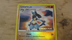 Pokemon Lucario 6/130 Reverse Holo Diamond & Pearl Stamped - Image 2