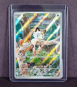 Pokemon TCG Meowth 106/094 Phantasmal Flames Illustration Rare Holo NM-M - NICE! - Image 1