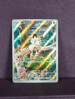 Pokemon TCG Meowth 106/094 Phantasmal Flames Illustration Rare Holo NM-M - NICE! - Image 2
